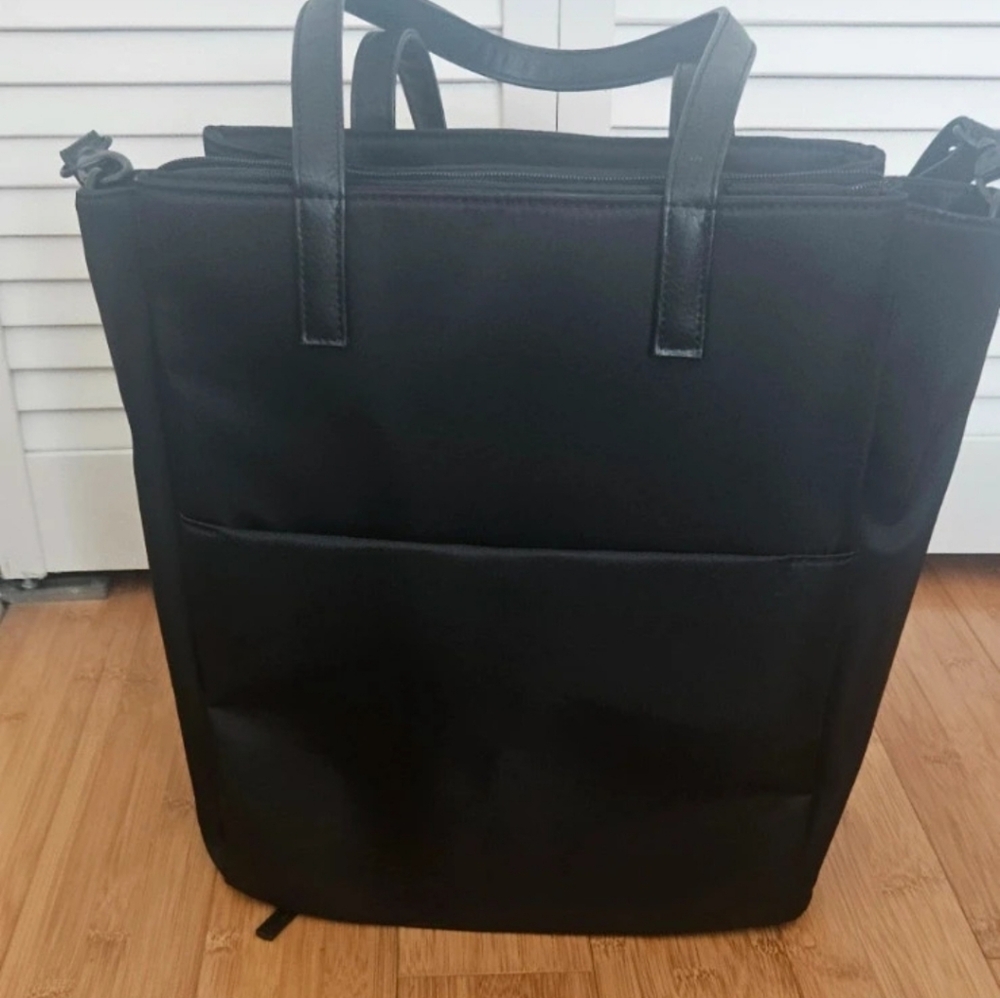 BEIS Black Tote Bag with Top Handles
